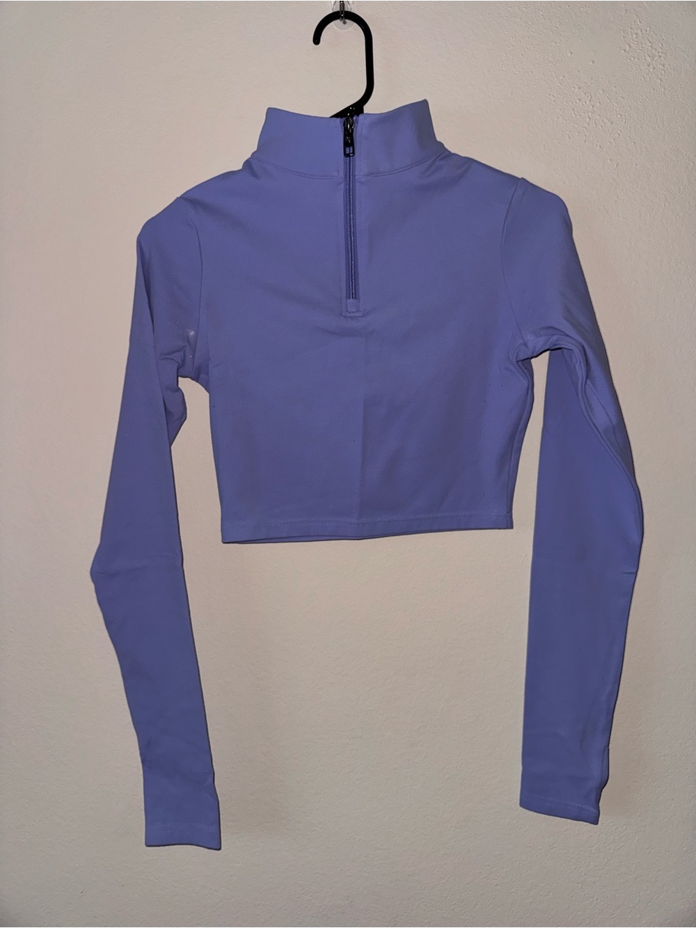Vitality Balance Athletica Purple Half Zip Crop Top Size M